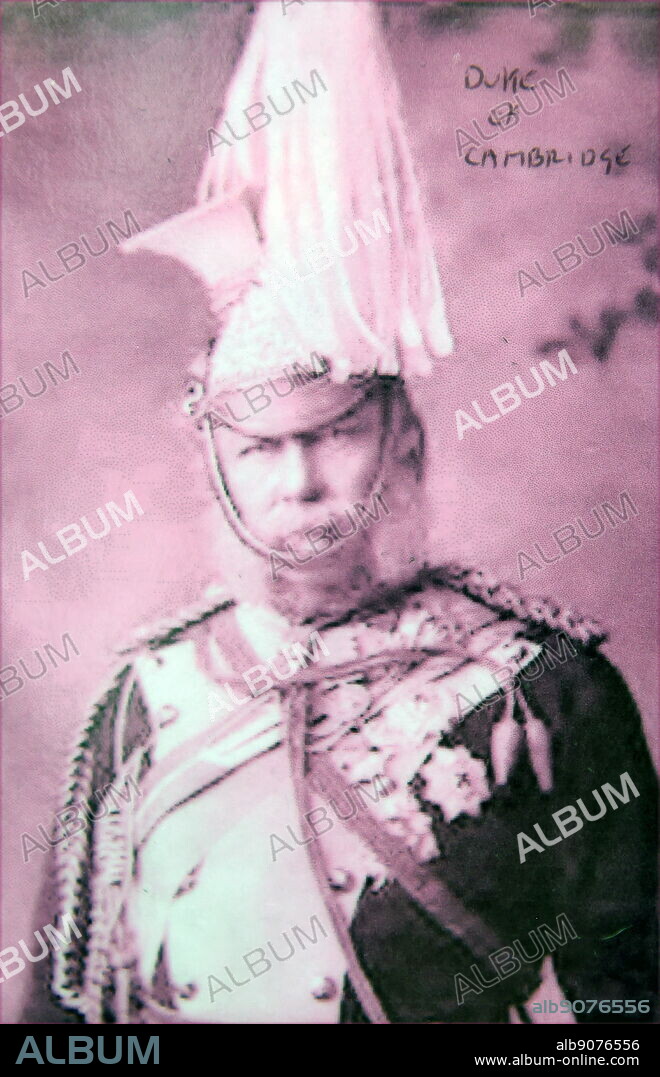 Prince George, Duke of Cambridge (1819 - 1904), member of the British royal family, a male-line grandson of George III and cousin of Queen Victoria. The Duke was an army officer by profession and served as Commander-in-Chief of the Forces (military head of the British Army) from 1856 to 1895. He became Duke of Cambridge in 1850 and field marshal in 1862.
