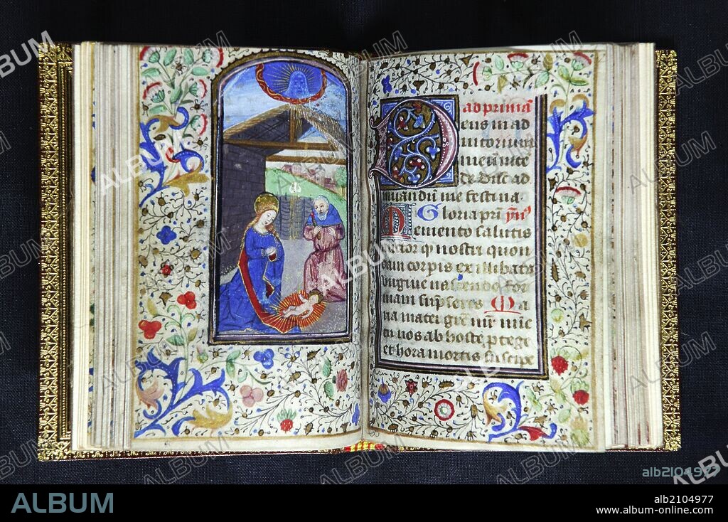 LIBRO DE HORAS. MANUSCRITO ILUMINADO DE LA EDAD MEDIA.