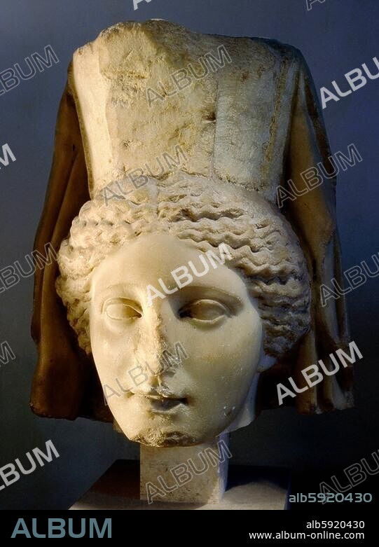 The head of the mother-goddess Cybele whose worship was imported to Rome from Phrygia in Asia Minor in the second century BC. Country of Origin: Italy. Culture: Roman.