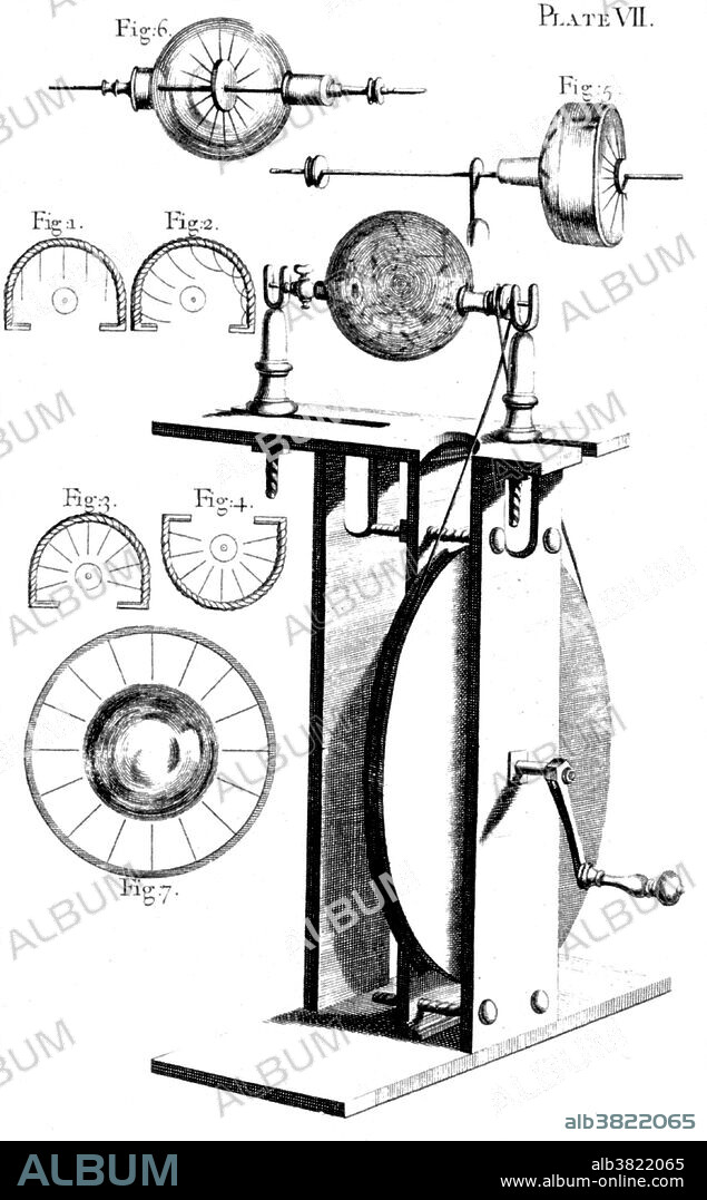 Francis Hauksbee the Elder (1660-1713) was an English scientist. In 1678 he became Newton's lab assistant. In 1703 he was appointed curator, instrument maker and experimentalist of the Royal Society. In 1705 Hauksbee discovered that if he placed a small amount of mercury in the glass of his modified version of von Guericke's generator, evacuated the air from it to create a mild vacuum and rubbed the ball in order to build up a charge, a glow was visible if he placed his hand on the outside of the ball. The glow was bright enough to read by. This effect became the basis of the gas-discharge lamp, which led to neon lighting and mercury vapor lamps. In 1706 he produced an "Influence machine" to generate this effect. He continued to experiment with electricity, making numerous observations and developing machines to generate and demonstrate various electrical phenomena. In 1709 he published Physico-Mechanical Experiments on Various Subjects which summarized much of his scientific work.