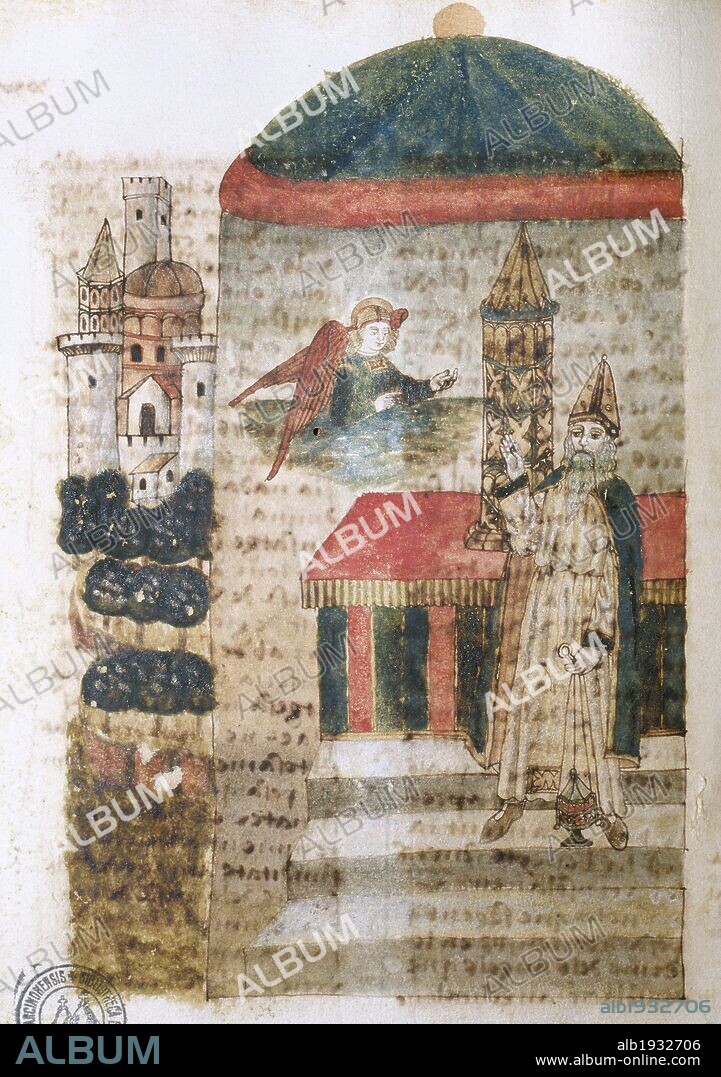 EIXIMENIS, Fra Francesc (Girona, h.1325-Perpiñán, 1409). Franciscano y escritor religioso catalán. "LLIBRE DELS ANGELS" (1432). Editado en Barcelona por Joan Rosembach en el año 1494. Ejemplar incompleto, de 295 X 205 mm.