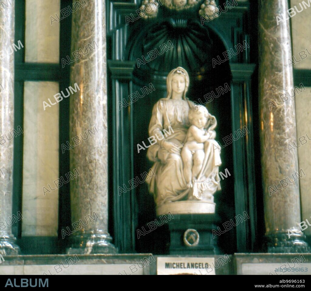 Michelangelo's Madonna and Child, in Eglise Notre Dame, Bruges, Belgium.