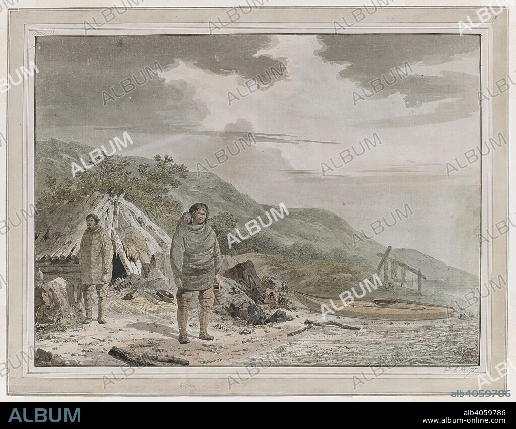 JOHN WEBBER and J WEBBER. Inhabitants of Norton Sound.  Inhabitants of Norton Sound and their Habitations, Alaska. . Ninety drawings, some in Indian ink, some coloured, executed by J. Webber during the Third Voyage of Captain Cook, 1776-1780. 11-16 September 1778. Pen, wash and water-colour . Source: Add. 15514, no.18. Language: English.
