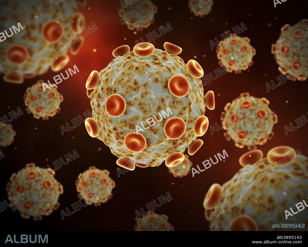 Conceptual image of the Zika virus.