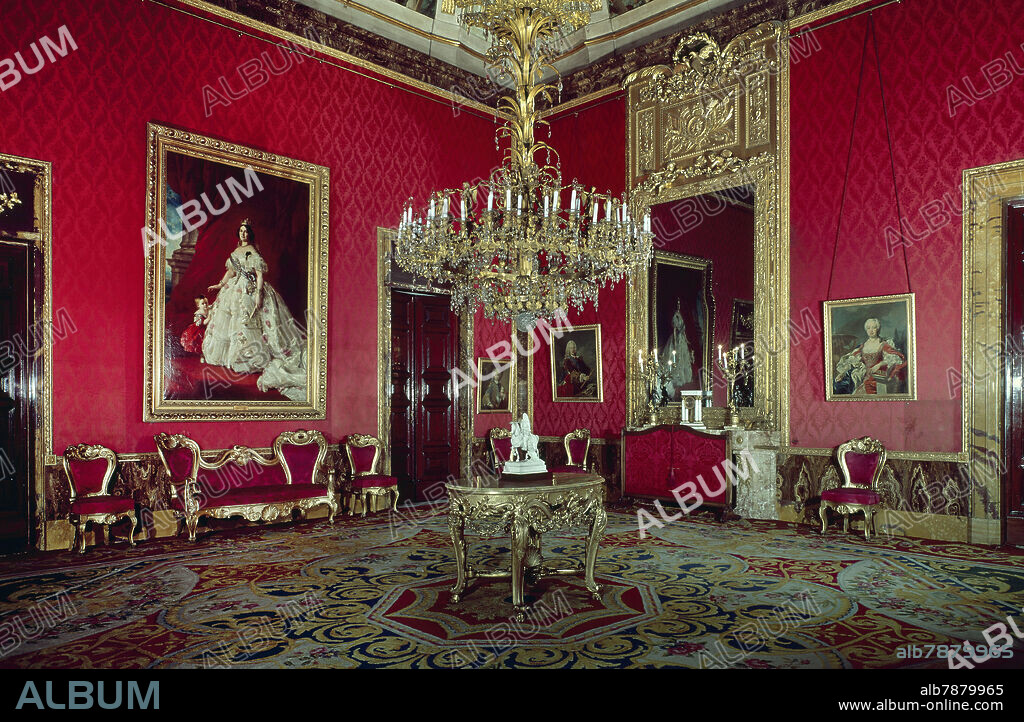 SALETA DE LA REINA MARIA CRISTINA - PALACIO REAL DE MADRID.