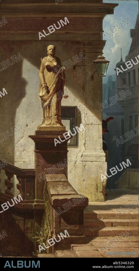 CARL SPITZWEG. The eye of the law (Justitia).