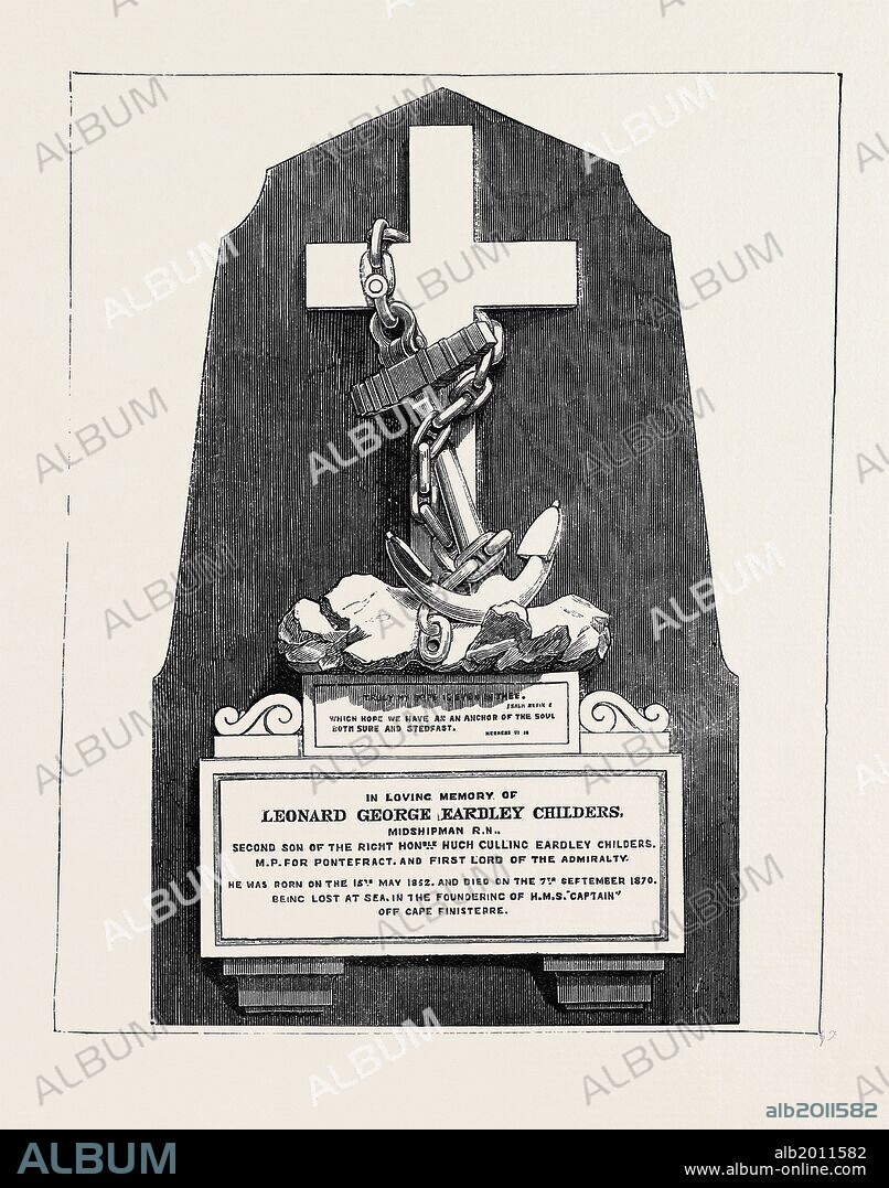 MEMORIAL TO MR. L.G.E. CHILDERS, LOST ON BOARD H.M.S. "CAPTAIN".