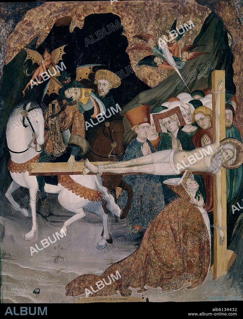 LLUIS BORRASA (1360-1426). CRUCIFIXION DE S ANDRES.