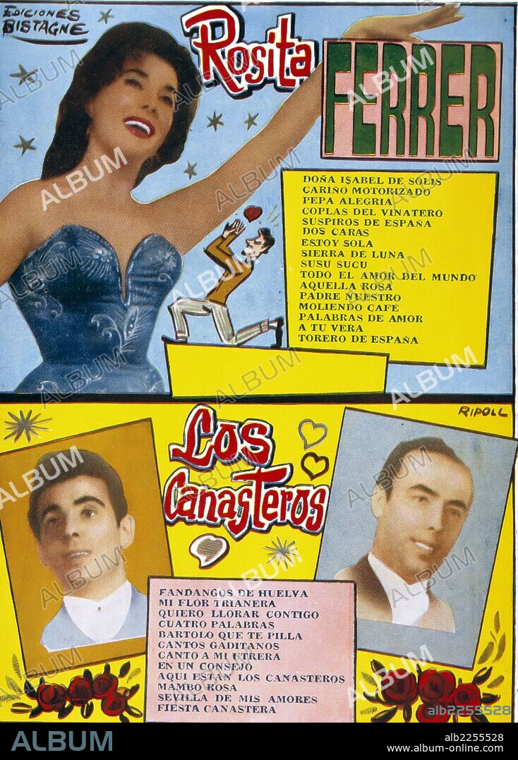 ROSITA FERRER. CANTANTE ESPAÑOLA. BARCELONA 1935 -. PORTADA DE CANCIONERO.