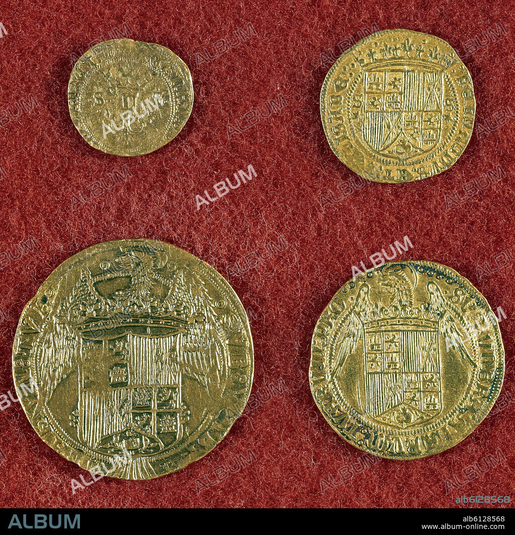 EXCELENTES DE LOS REYES CATOLICOS POR 1/4-1/2-1-2- S XV NUMISMATICA ESPAÑOLA.