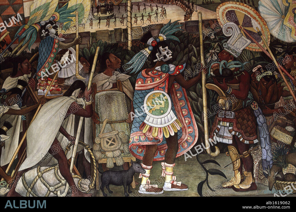 Totonaca Civilization by Diego Rivera, 1886-1957, Mexico, Mexico City, National Palace.