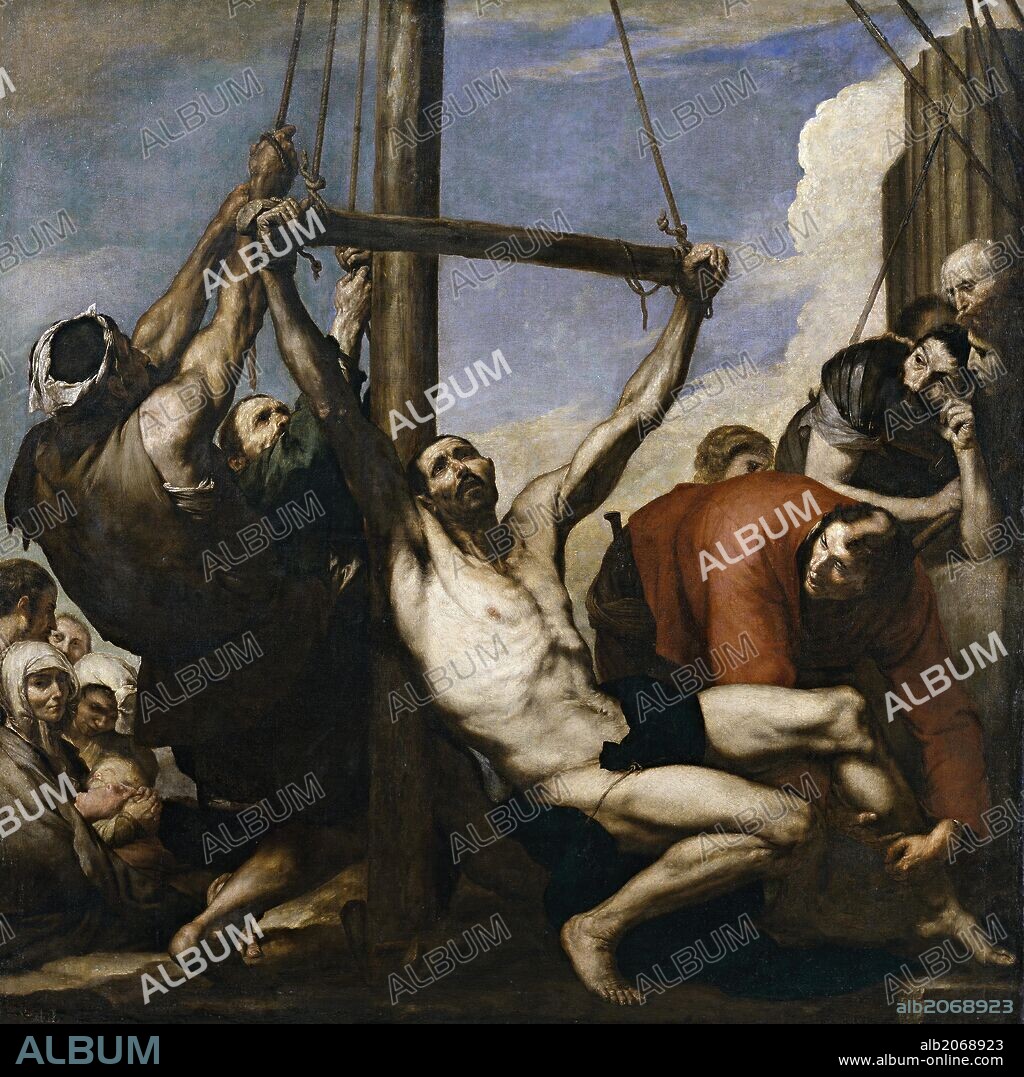JUSEPE DE RIBERA. José de Ribera / 'The Martyrdom of Saint Philip', 1639, Spanish School, Oil on canvas, 234 cm x 234 cm, P01101.