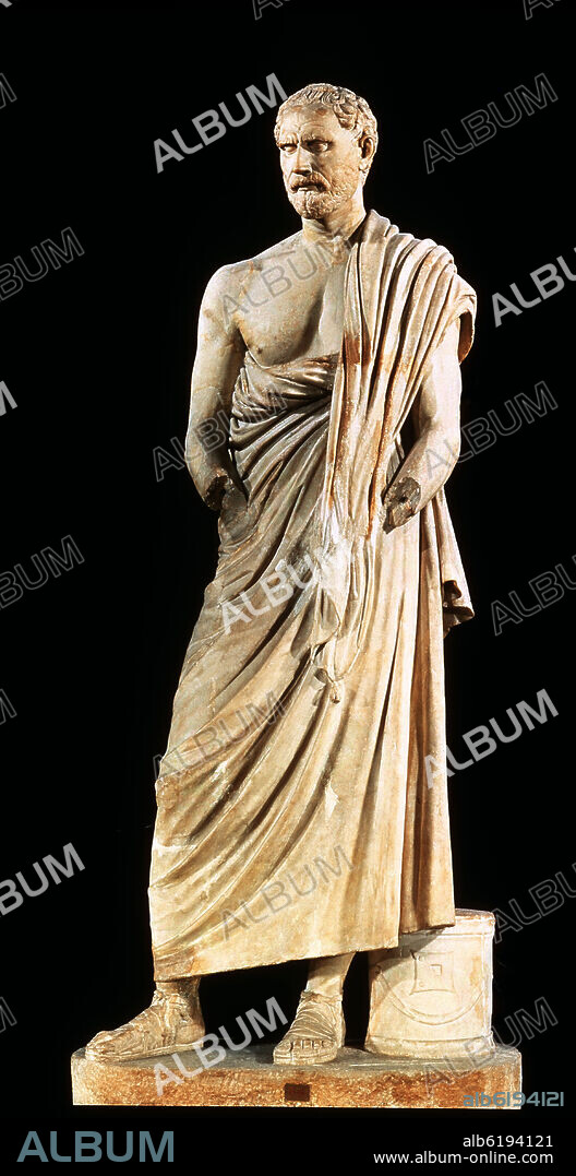 DEMOSTENES 385-322 AC - POLITICO Y ORADOR GRIEGO - ALT.202 CM - COPIA ROMANA DE ORIGINAL DE POLIEUCTO.