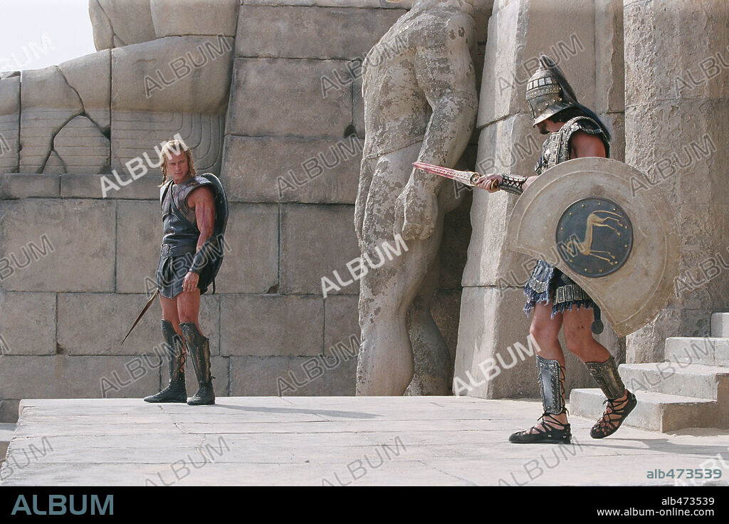 BRAD PITT en TROYA, 2004 (TROY), dirigida por WOLFGANG PETERSEN. Copyright WARNER BROS.