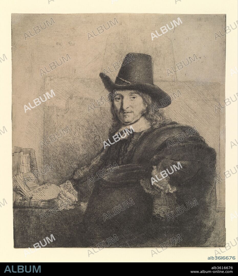 Jan Asselijn, Painter (Krabbetje). Artist: Rembrandt (Rembrandt van Rijn) (Dutch, Leiden 1606-1669 Amsterdam). Dimensions: Sheet (Trimmed): 7 3/8 × 6 3/4 in. (18.7 × 17.1 cm)
Frame: 20 1/2 × 19 1/2 in. (52.1 × 49.5 cm). Date: ca. 1647.