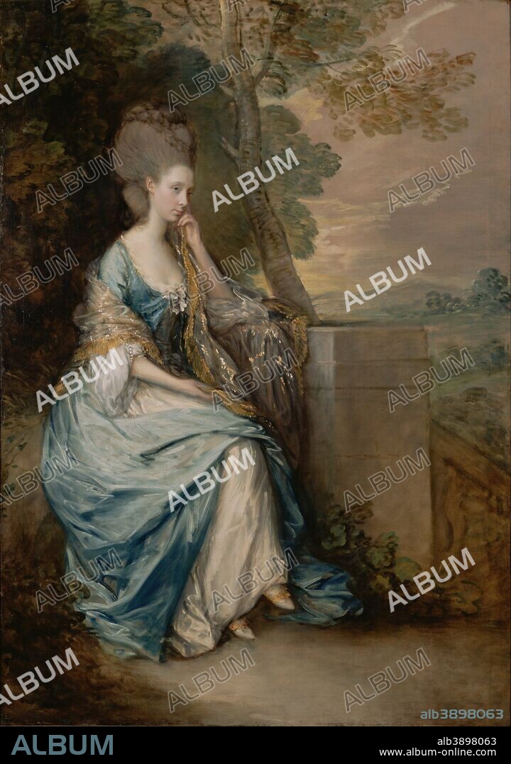 THOMAS GAINSBOROUGH. Portrait of Anne, Countess of Chesterfield. Date/Period: 1777 - 1778. Painting. Oil on canvas. Height: 86.5 in (219.7 cm); Width: 61.5 in (156.2 cm).