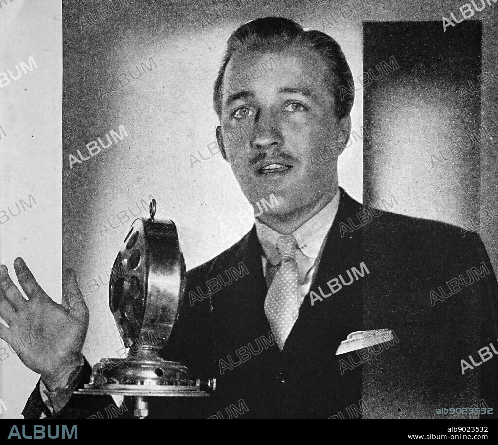 Photograph of Bing Crosby (1903-1977) an American singer, comedian and actor.