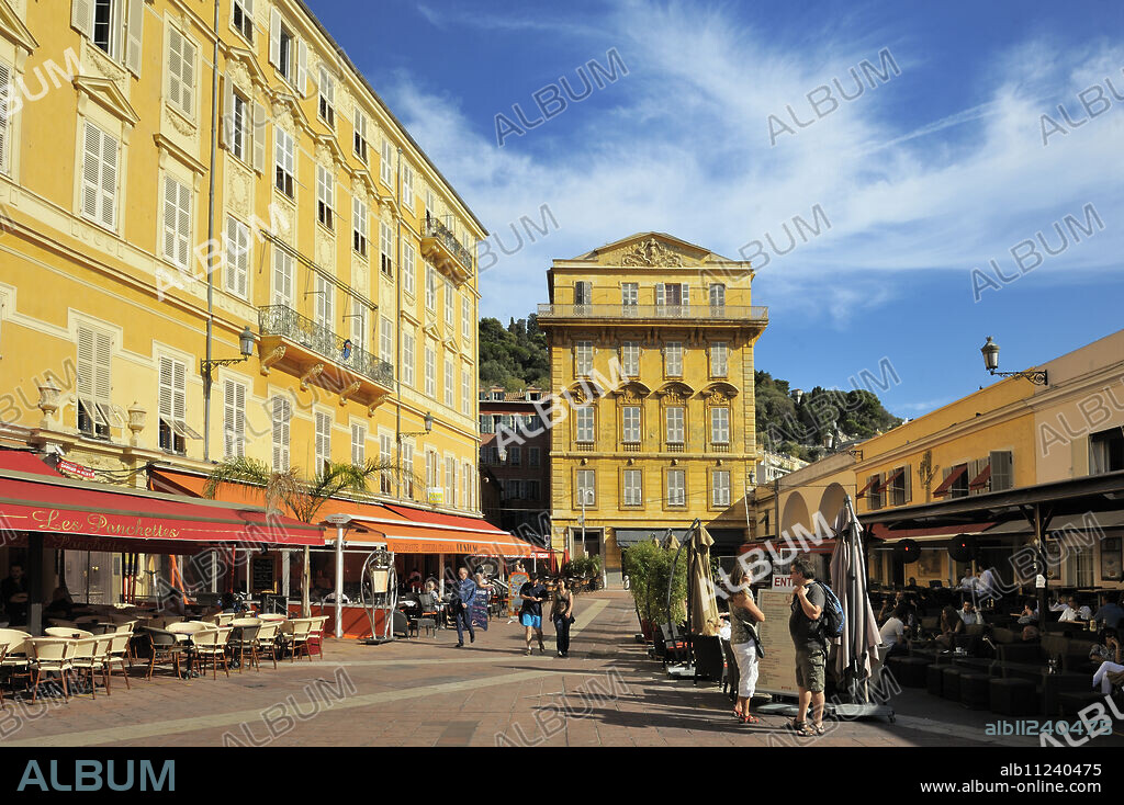 Henri Matisse's House, Place Charles Felix, Cours Saleya market and restaurant area, old town, Nice, Alpes Maritimes, Provence, Cote d'Azur, French Riviera, France, Europe.
