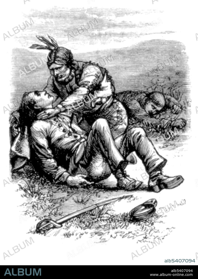 Entitled: Me no want to kill a man who can't shoot. The Nez Perce War (June - October 1877) pitted several bands of the Nez Perce tribe and their allies against the US Army. The conflict stemmed from the refusal of several bands of the Nez Perce to give up their ancestral lands in the Pacific Northwest and move to an Indian reservation in Idaho. Frank Leslie's illustrated newspaper, 1877 (cropped and cleaned).