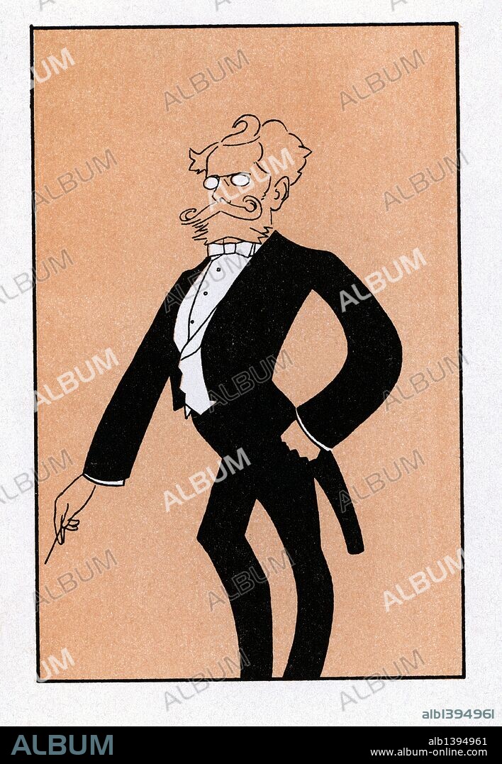 ROMÁN BONET SINTES "BON". Caricatura de Enrique Fernández Arbós (Madrid, 1863-San Sebastián, 1939). Violinista y director de orquesta. Año 1911.