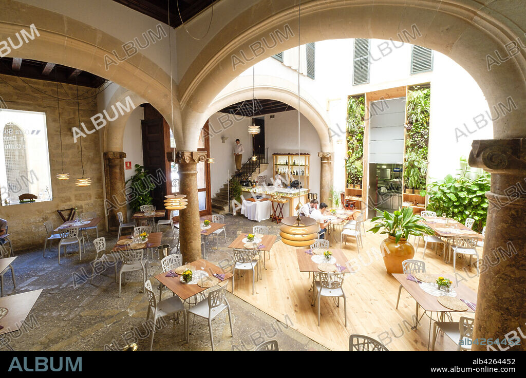 Cafe Aromata restaurant, "SA NOSTRA" Cultural Center, Palma, Mallorca, Balearic Islands, Spain, Europe.