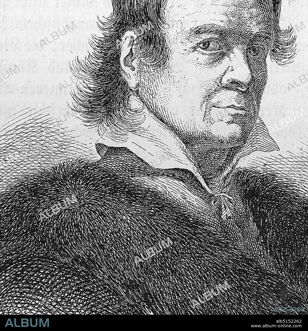 Friedrich Müller called painter Müller, Historical illustration from Otto von Leixner: Illustrated history of German literature, Leipzig and Berlin 1880, Germany, Europe.