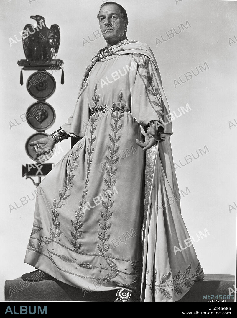 LOUIS CALHERN in JULIUS CAESAR, 1953, unter der Regie von JOSEPH L. MANKIEWICZ. Copyright M.G.M.