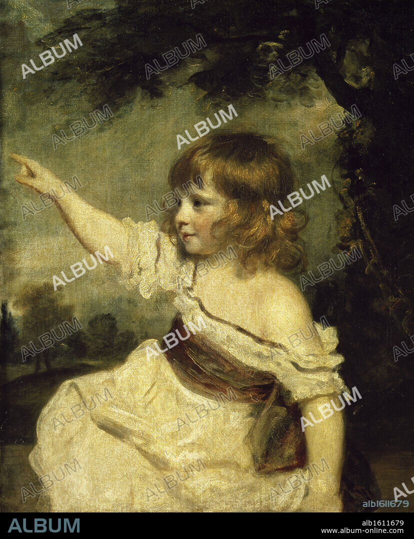 Master Hare by Sir Joshua Reynolds, oil on canvas, 1788, (1723-1792), France, Paris, Musee du Louvre.