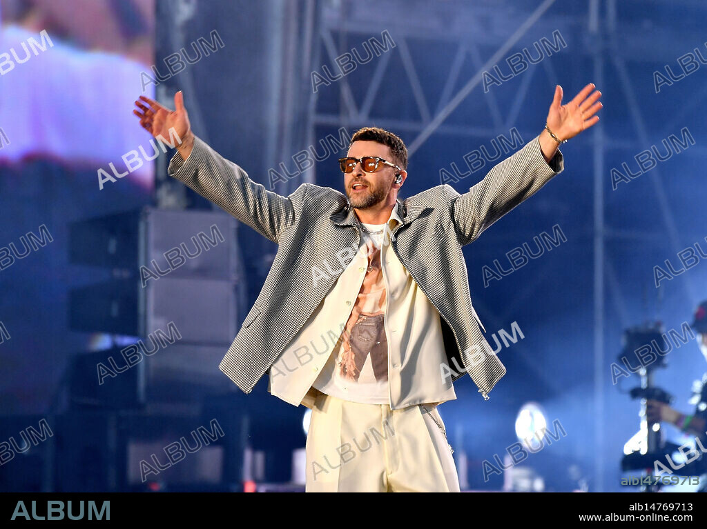 May 24, 2025, Napa, California, USA: Justin Timberlake performs on Day 2 of BottleRock Napa Valley Music Festival at Napa Valley Expo on May 24, 2025 in Napa, California. (Credit Image: © imageSPACE via ZUMA Press Wire).