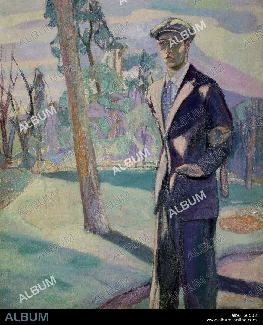 JOSÉ MARÍA UCELAY URIARTE. RETRATO DEL PINTOR LANDA-OLEO/LIENZO-116X101 CMS.