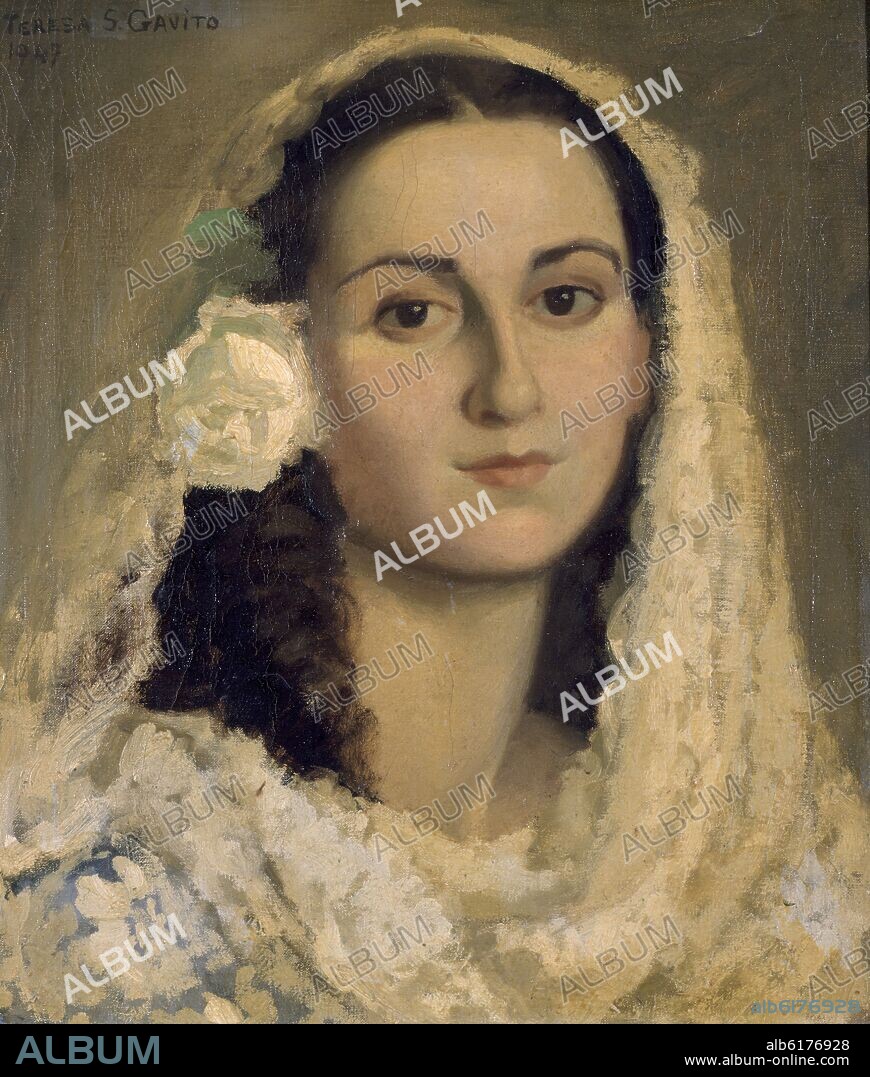 TERESA SANCHEZ-GAVITO (1918-2000). RETRATO FEMENINO - 1947.