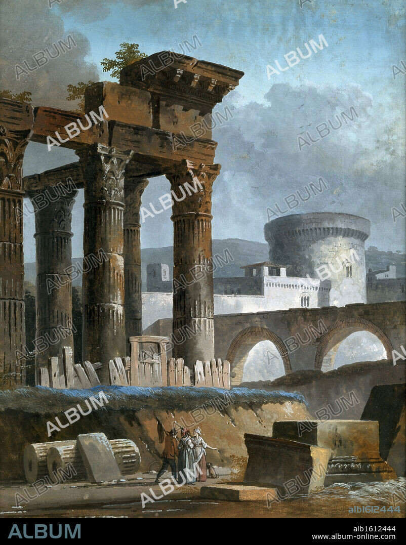 Classical Capriccio  C.1790  Charles Louis Clerisseau (1722-1820 French)  Gouache  Cummer Museum of Art & Gardens, Jacksonville, FL.