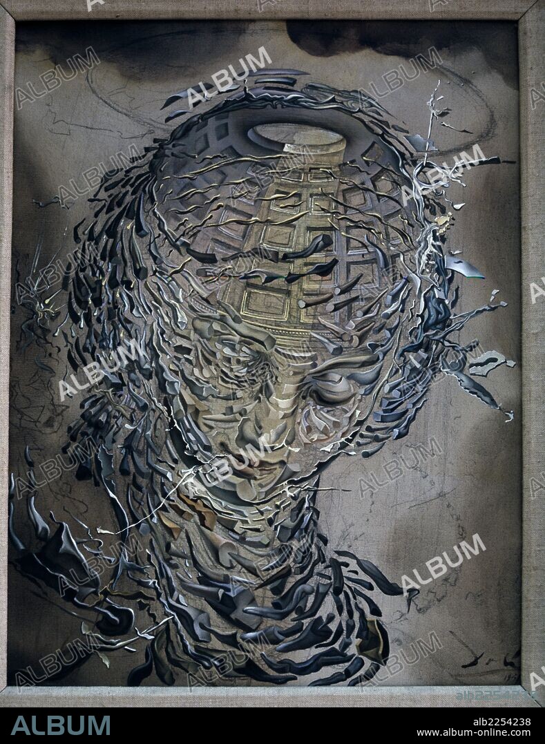 SALVADOR DALÍ. DALI, SALVADOR. PINTOR ESPA¿OL.FIGUERAS 1904-1989. "CABEZA RAFAELESCA ESTALLANDO" OLEO 1951. COLECCION DR. KARL RONKEL.