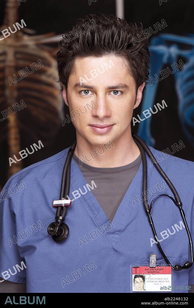 ZACH BRAFF en SCRUBS, 2001, dirigida por ADAM BERNSTEIN. Copyright NBC.