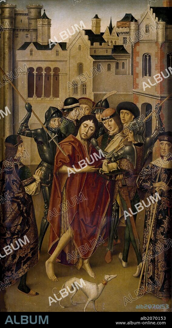 Maestro de Miraflores / 'Prisión de San Juan Bautista', 1490-1500, Escuela Española, Técnica mixta sobre Tabla, 94 cm x 53 cm, P00709.