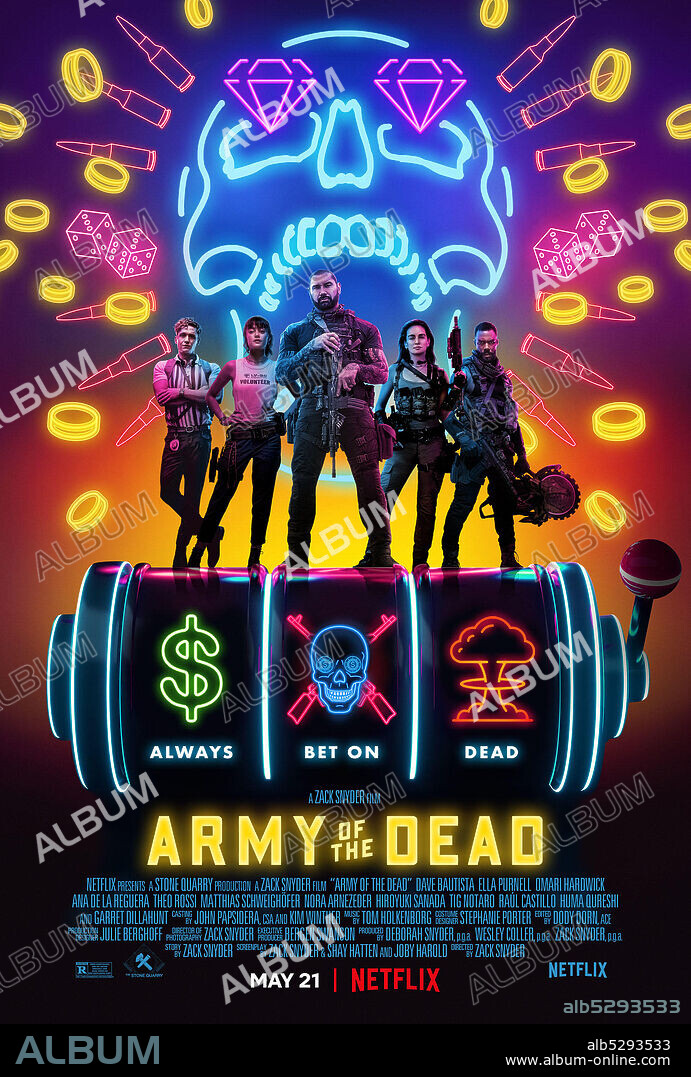 Poster de EJERCITO DE LOS MUERTOS, 2021 (ARMY OF THE DEAD), dirigida por ZACK SNYDER. Copyright THE STONE QUARRY.