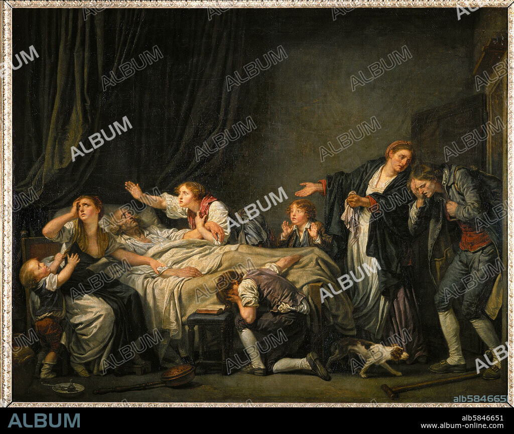 JEAN BAPTISTE GREUZE. Le fils puni. The punished son. 1778 Canvas, 130 x 163 cm Inv. 5039.