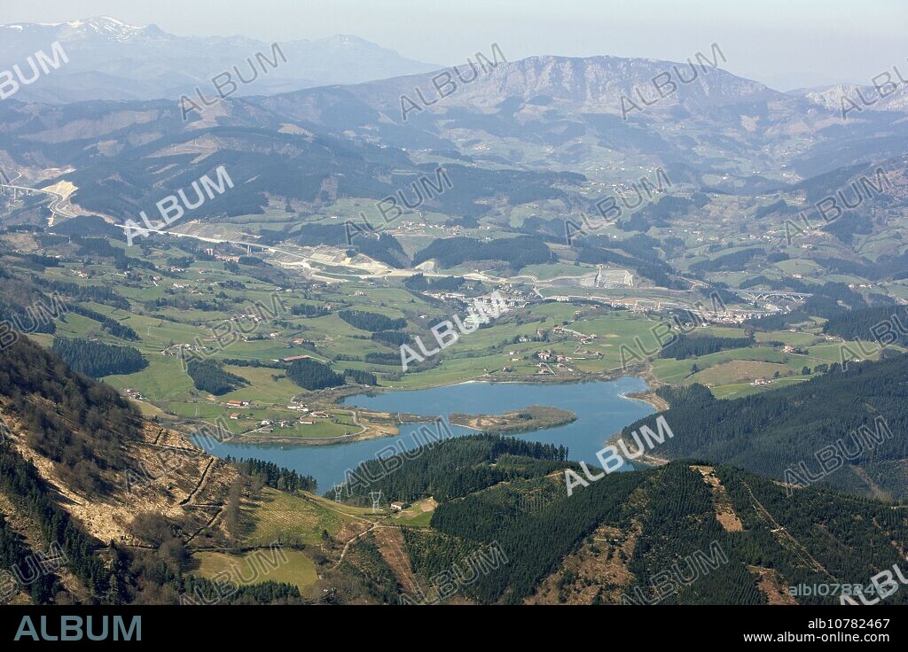 Urkulu reservoir, Aretxabaleta, Gipuzkoa, Basque Country, Spain.