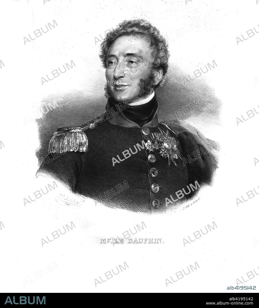 'Mgr. Le Dauphin', Louis-Antoine, Duke of Angouleme, c1820s. Louis-Antoine d'Artois (1775-1844), was awarded the blue cord and the Cross of the Order of the Holy Spirit. Often referred to as the last Dauphin of France after his father Charles X (1757-1836) abdicated in the July Revolution of 1830, he was technically King of France and Navarre for less than 20 minutes before abdicating himself.
