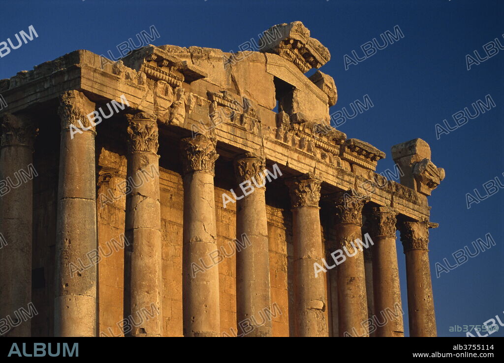Roman temple of Bacchus, Baalbek, UNESCO World Heritage Site, Lebanon, Middle East.
