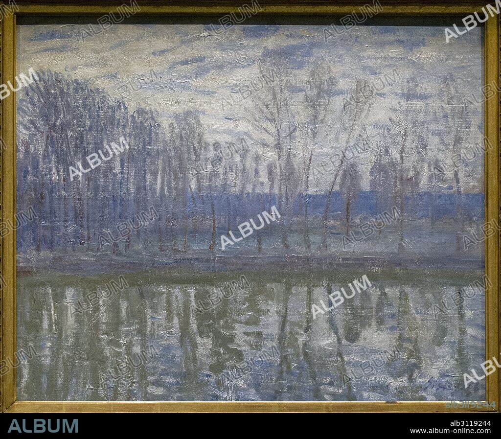 Alfred Sisley (1839-1899). Pintor impresionista francobritánico. A orillas del Loing, 1896. Museo Nacional (National Museum). Estocolmo. Suecia.