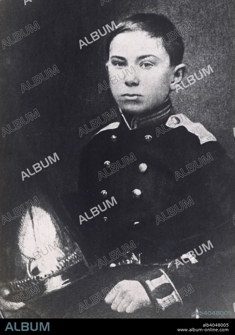 Nikolai Rimsky-Korsakov, Russian composer, as a naval cadet, 1856. Rimsky-Korsakov (1844-1908) was a member of the group of Russian composers known as 'The Five'. He composed 15 operas, one of which, 'The Tale of Tsar Saltan', contains the piece of music for which he is most famous, 'The Flight of the Bumblebee'. He entered the Naval College in St Petersburg in 1856 and combined his musical career with one in the military, initially as a naval officer, then as an inspector of naval bands.