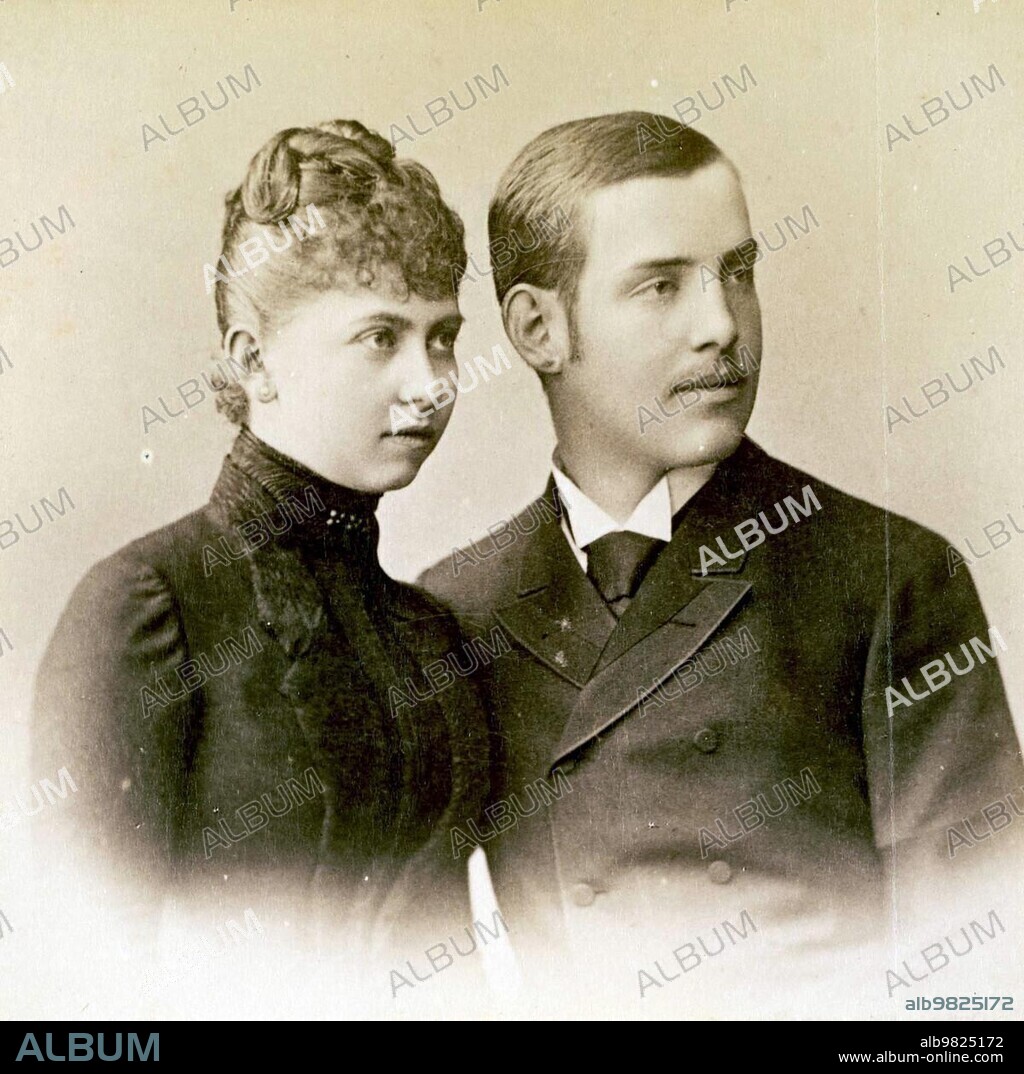Crown Prince Constantine (1868-1923), eldest son of King George I of Greece and Princess Sophie Dorothea Ulrike Alice of Prussia (14 June 1870) (13 January 1932) by marriage Crown Princess of Greece and Queen of the Hellenes from 1913 to 1917 and again from 1920 to 1922, Historical, digitally restored reproduction from a 19th century original