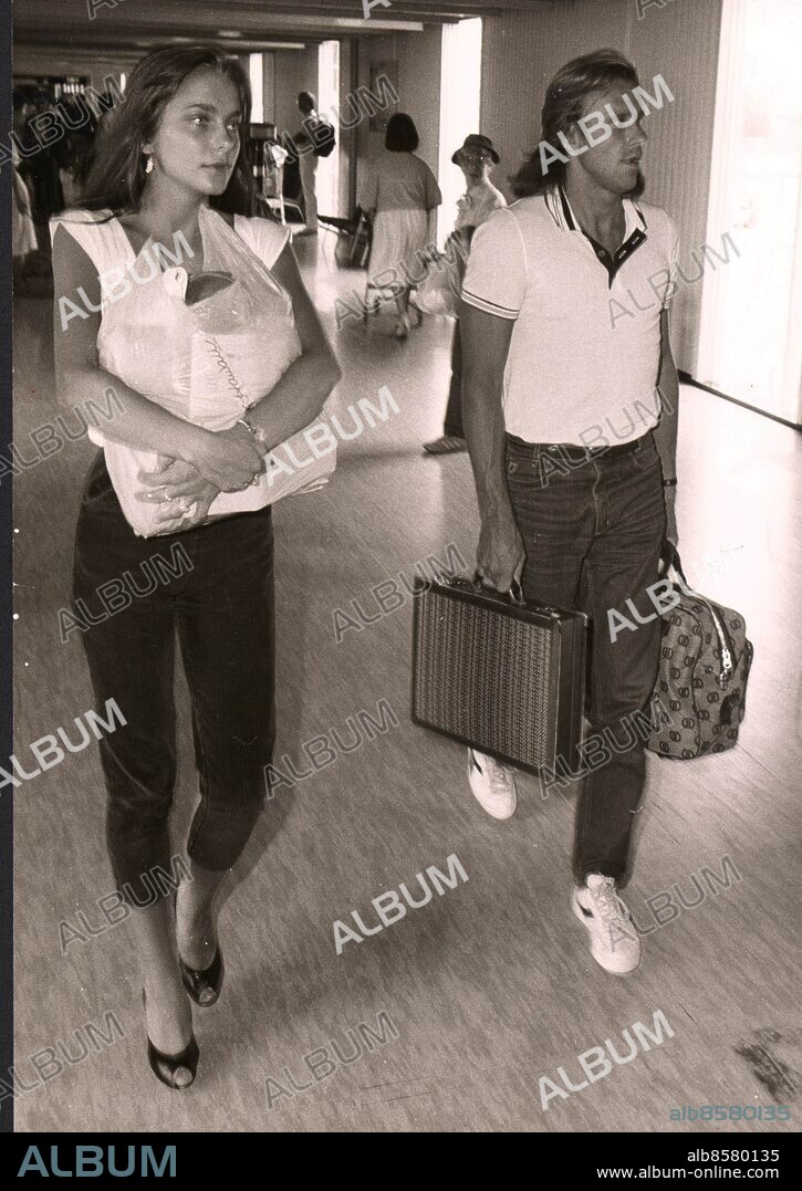 Arkiv 1984-08-25: Björn Borg och Jannike Björling anländer till Kastrups flygplats från Los Angeles. Det är första bilderna på Björn och Jannike tillsammans.. Foto: Torbjörn Andersson Code: 4. COPYRIGHT SCANPIX SWEDEN.