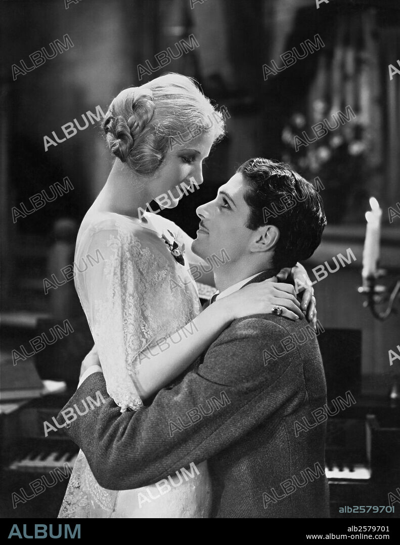 ANN HARDING and LAURENCE OLIVIER in WESTWARD PASSAGE, 1932, directed by ROBERT MILTON. Copyright RKO.