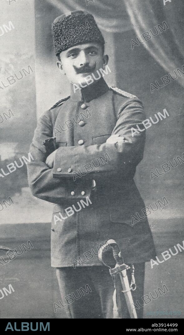 Ismail Enver Pasha (Enver Pasha) (1881-1922), Ottoman military officer, c1914. Ismail Enver Pasha (1881-1922), commonly known as Enver Pasha, was an Ottoman military officer and a leader of the 1908 Young Turk Revolution. He was the main leader of the Ottoman Empire in both Balkan Wars and World War I. From 'The Manchester Guardian: History of the War', Vol. I.-1914-15., 1915.