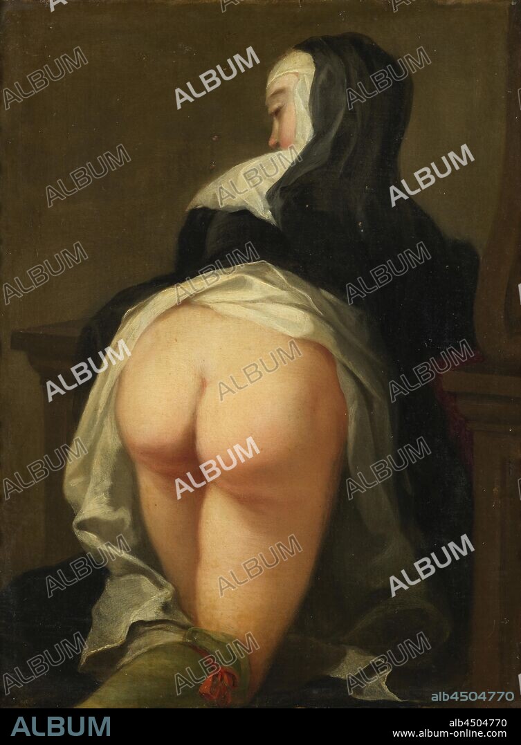 Martin van Meytens, Kneeling nun, painting, circa 1731, oil on copper, 28 × 21 cm (11 × 8.2 inches).