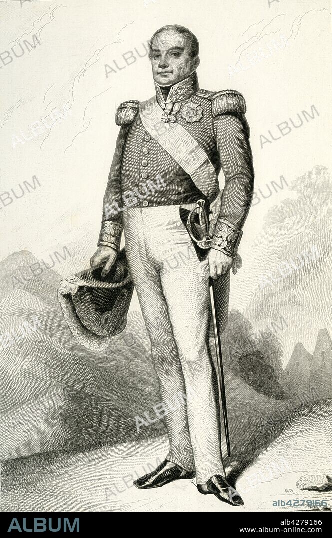 RUHIERE. Georges Mouton, comte de Lobau, 1804, (1839). 'George Mouton Comte de Lobau, Maréchal de France'. Portrait of Georges Mouton (1770-1838), Marshal of France. From "Galerie Des Maréchaux De France. Dédiée à l'Armée de Terre et de Mer" (Gallery of the Marshals of France. Dedicated to the Army of Land and Sea), by Charles Gavard. [De Fain, Paris, 1839].