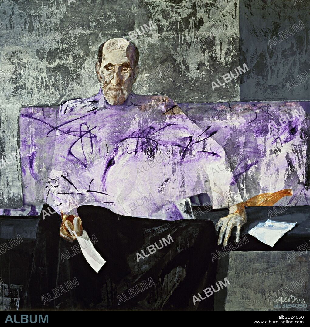 JOAQUIN VAQUERO TURCIOS. Retrato de Juan Ramón Jiménez. Colección particular, Madrid.