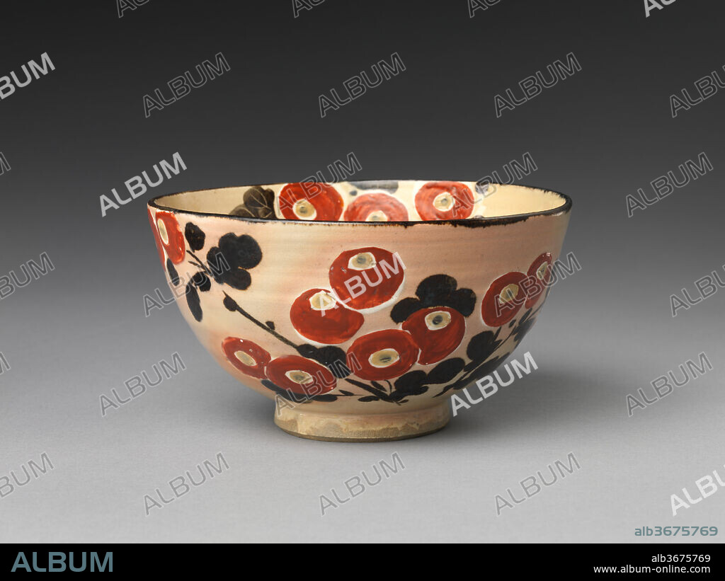 Bowl with blossoms. Artist: Nin'ami Dohachi (Takahashi Dohachi II) (Japanese, 1783-1855). Culture: Japan. Dimensions: H. 4 in. (10.2 cm); Diam. 7 3/16 in. (18.2 cm). Date: 19th century.